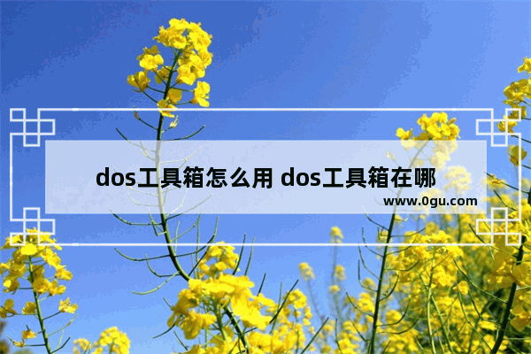 dos工具箱怎么用 dos工具箱在哪