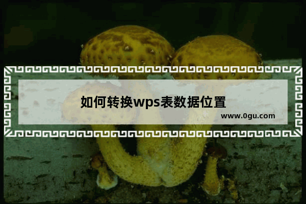 如何转换wps表数据位置