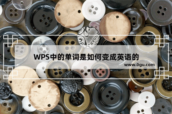 WPS中的单词是如何变成英语的