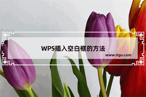 WPS插入空白框的方法