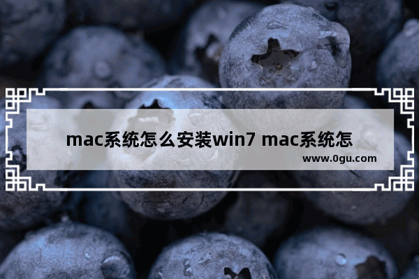 mac系统怎么安装win7 mac系统怎么安装window系统