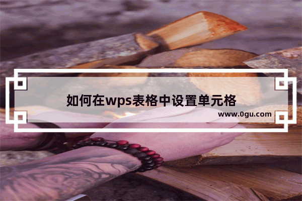 如何在wps表格中设置单元格