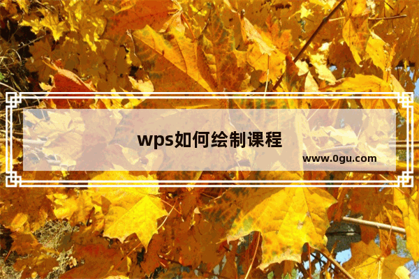 wps如何绘制课程