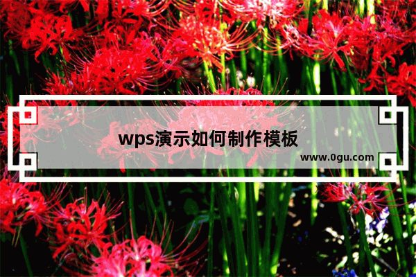 wps演示如何制作模板