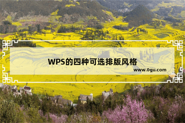 WPS的四种可选排版风格