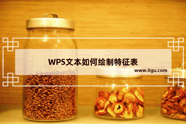 WPS文本如何绘制特征表