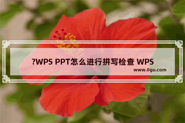 ?WPS PPT怎么进行拼写检查 WPS幻灯片检查拼写错误的方法教程