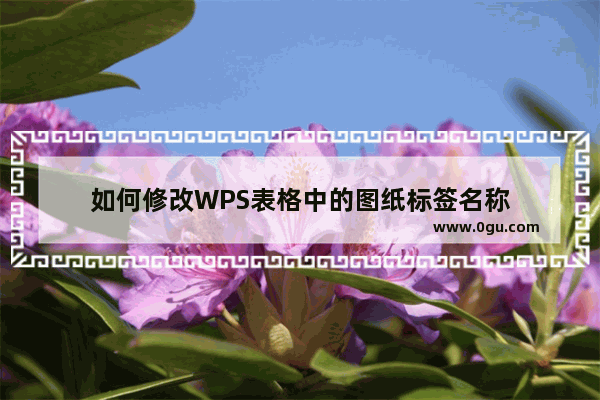 如何修改WPS表格中的图纸标签名称