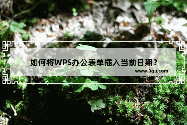 如何将WPS办公表单插入当前日期？