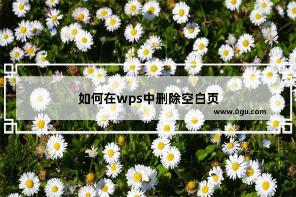 如何在wps中删除空白页