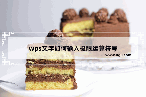 wps文字如何输入极限运算符号