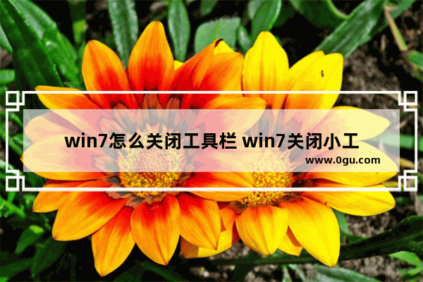 win7怎么关闭工具栏 win7关闭小工具