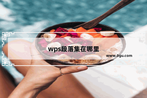 wps段落集在哪里