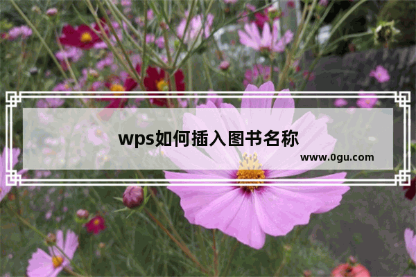 wps如何插入图书名称