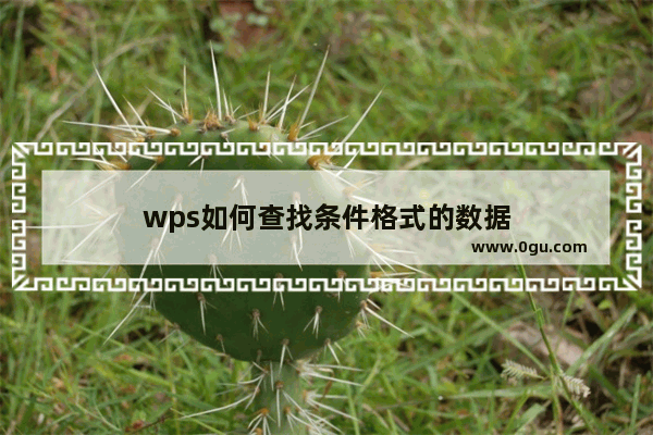 wps如何查找条件格式的数据