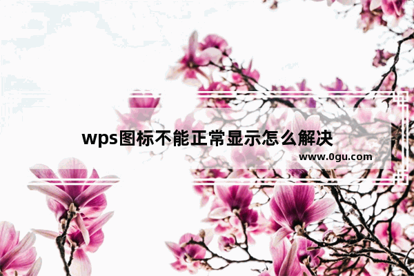 wps图标不能正常显示怎么解决