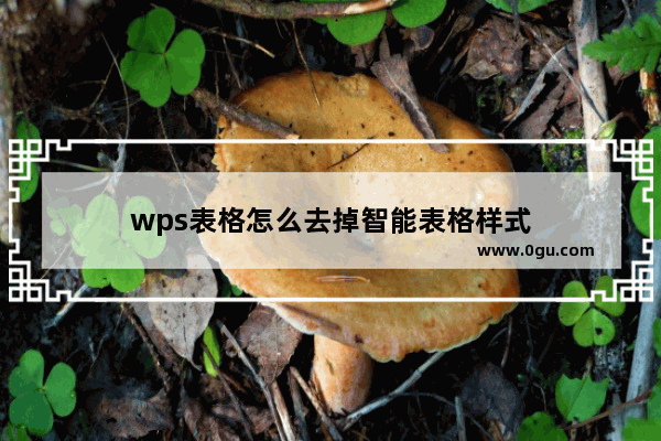 wps表格怎么去掉智能表格样式