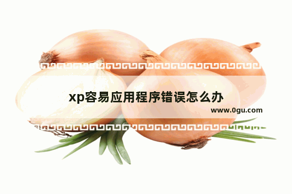 xp容易应用程序错误怎么办