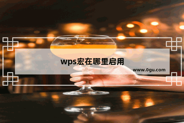 wps宏在哪里启用