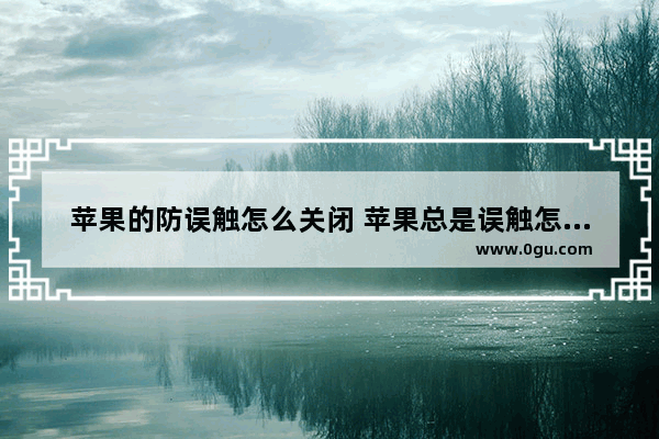 苹果的防误触怎么关闭 苹果总是误触怎么解决