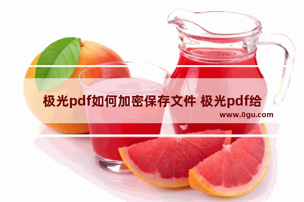 极光pdf如何加密保存文件 极光pdf给文件设置密码的方法