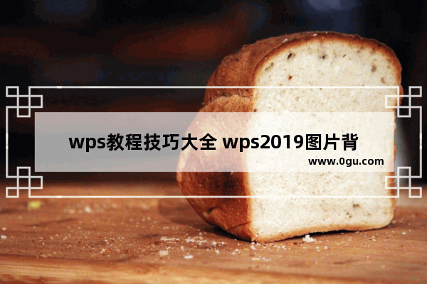 wps教程技巧大全 wps2019图片背景色怎么去除