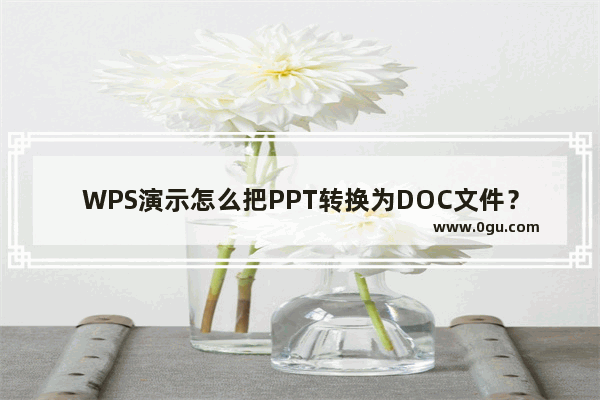 WPS演示怎么把PPT转换为DOC文件？