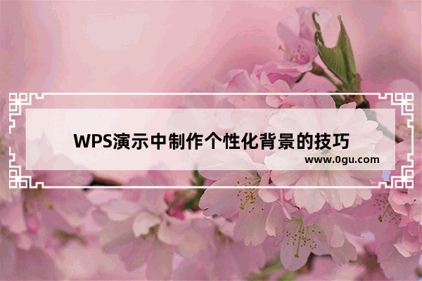 WPS演示中制作个性化背景的技巧