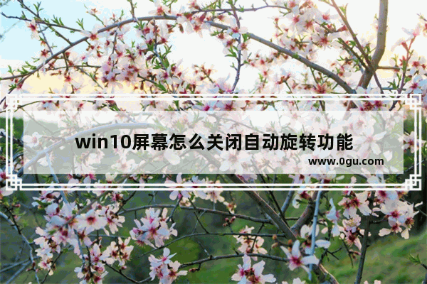 win10屏幕怎么关闭自动旋转功能