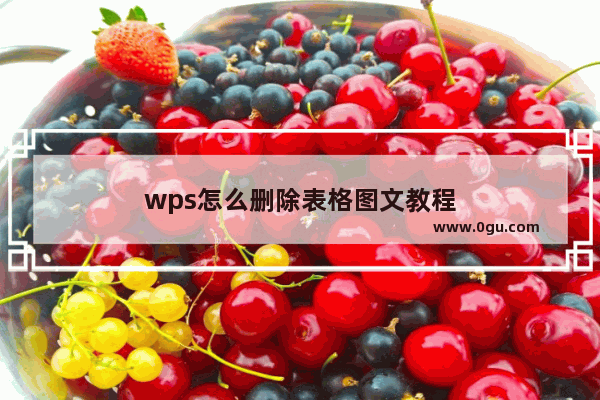 wps怎么删除表格图文教程