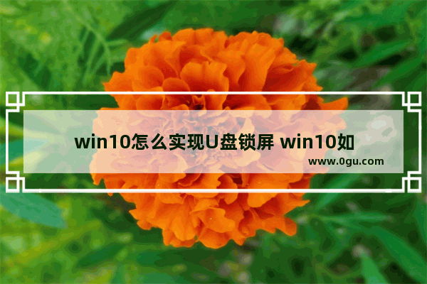 win10怎么实现U盘锁屏 win10如何设置u盘锁电脑