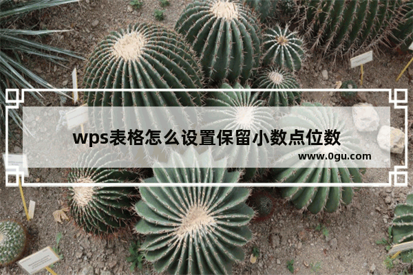 wps表格怎么设置保留小数点位数