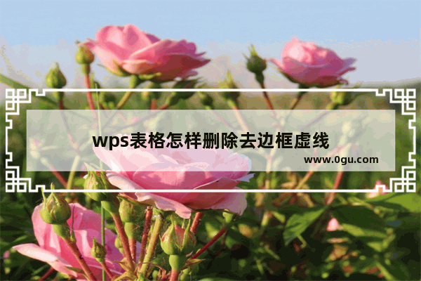 wps表格怎样删除去边框虚线