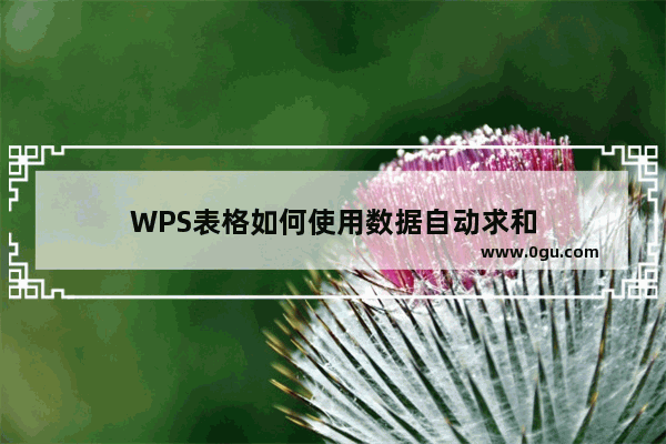 WPS表格如何使用数据自动求和