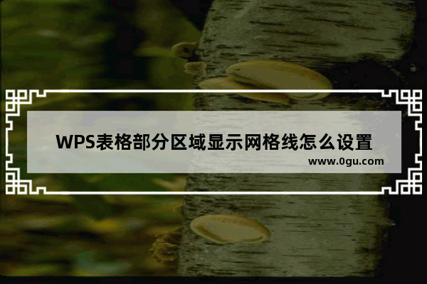 WPS表格部分区域显示网格线怎么设置