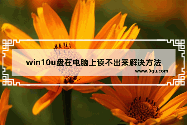 win10u盘在电脑上读不出来解决方法