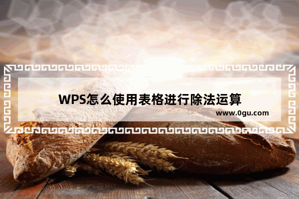 WPS怎么使用表格进行除法运算