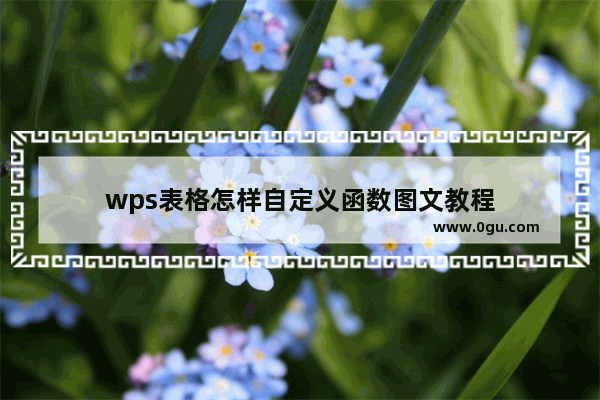 wps表格怎样自定义函数图文教程