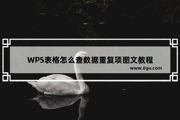 WPS表格怎么查数据重复项图文教程