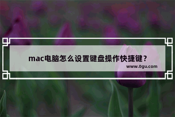 mac电脑怎么设置键盘操作快捷键？