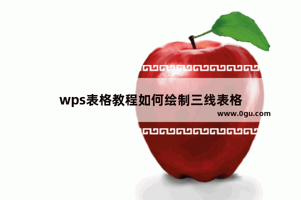 wps表格教程如何绘制三线表格