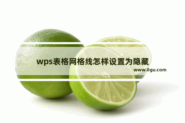 wps表格网格线怎样设置为隐藏