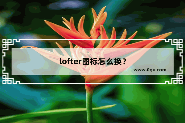 lofter图标怎么换？