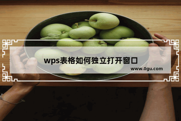 wps表格如何独立打开窗口