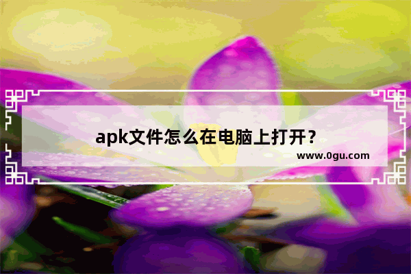 apk文件怎么在电脑上打开？