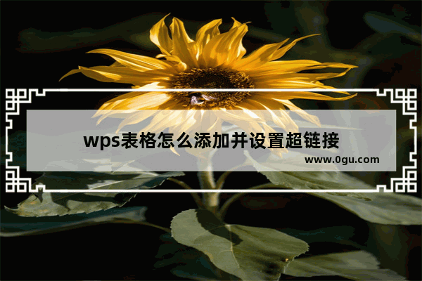 wps表格怎么添加并设置超链接