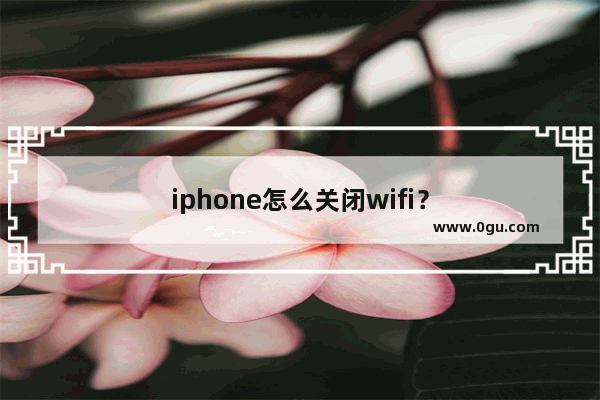 iphone怎么关闭wifi？