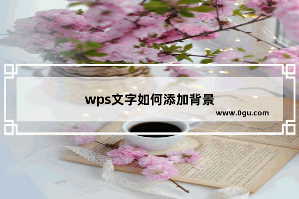 wps文字如何添加背景