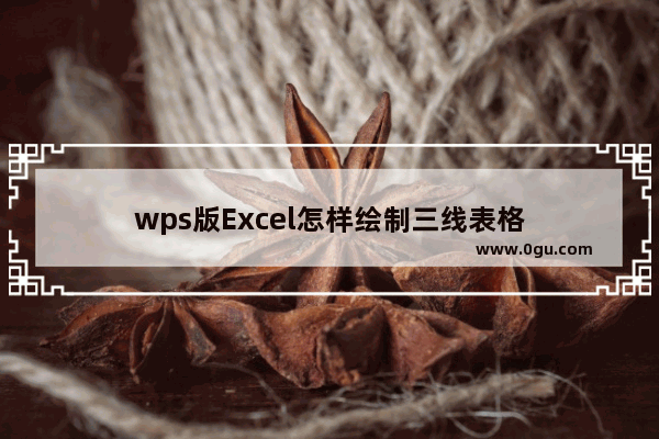 wps版Excel怎样绘制三线表格