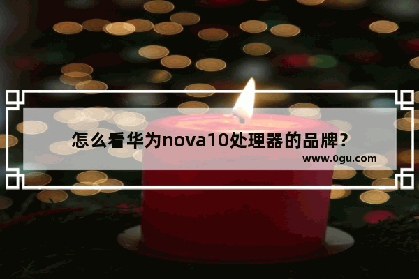 怎么看华为nova10处理器的品牌？